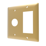 Amba AJ-DGP-SB Double Gang Plate in Satin Brass