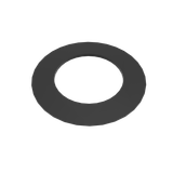 Amba 1mm Round Spacer (qty. 2) for use with Antus or Sirio collections - Matte Black - AE-1R-MB