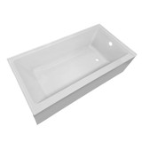 Whitehaus Alcove Soaking Bathtub With Right Hand Drain - White - WHAB6030-R-WH