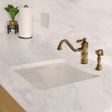 Whitehaus Undermount/Drop-in Fireclay Kitchen Sinks, Stainless Steel Grid Included - White - WHUF1818