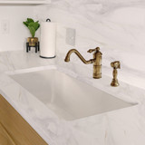 Whitehaus Undermount/Drop-in Fireclay Kitchen Sinks, Stainless Steel Grid Included - White - WHUF3419