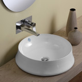 Whitehaus Britannia Round Above Mount Sink - White - B-SH01