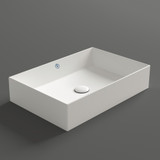 Whitehaus Britannia Rectangular Above Mount Sink - White - B-AG60