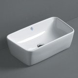 Whitehaus Britannia Rectangular Above Mount Sink - White - B-DE10