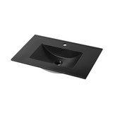Blossom Ceramic Bathroom Vanity Sink 30" W x 18" D with Counter Top - Matte Black - C04 3018 MB