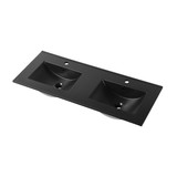 Blossom Ceramic Bathroom Vanity Double Sink 48" W x 18" D with Counter Top - Matte Black - C04 4818 D MB