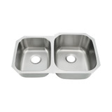 Oakland 32" X 20" Undermount Premium Stainless Steel 40/60 Double Bowls Kitchen Sink - KSU322079
