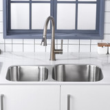 Oakland 32" X 20" Undermount Premium Stainless Steel 40/60 Double Bowls Kitchen Sink - KSU322079