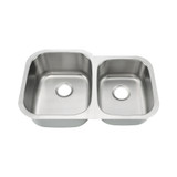 Oakland 32" X 20" Undermount Stainless Steel 60/40 Double Bowls Kitchen Sink - KSU322097B