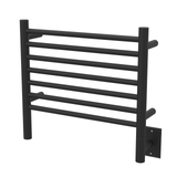 Amba Jeeves Model H Straight 16" Wide 7 Bar Hardwired Towel Warmer - Matte Black - HSMB-16