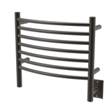 Amba Jeeves Model H Curved 24" Wide 7 Bar Hardwired Towel Warmer in Oil Rubbed Bronze - HCO-24