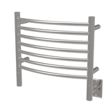 Amba Jeeves Model H Curved 24" Wide 7 Bar Hardwired Towel Warmer in Polished Stainless - HCP-24