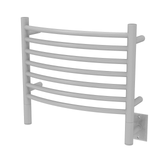 Amba Jeeves Model H Curved 24" Wide 7 Bar Hardwired Towel Warmer in White - HCW-24