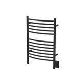 Amba Jeeves Model E Curved 16" Wide 12 Bar Hardwired Towel Warmer - Matte Black - ECMB-16