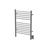 Amba Jeeves Model E Straight 24" Wide 12 Bar Hardwired Towel Warmer - Brushed - ESB-24