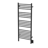 Amba Jeeves Model D Straight 16" Wide 20 Bar Hardwired Towel Warmer - Matte Black - DSMB-16