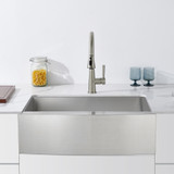 Oakland 33" x 20" x 10" Apron Front Farmhouse Stainless Steel Single Bowl Kitchen Sink - KSF332010S