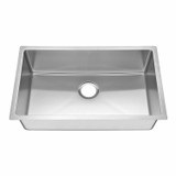 Oakland 27" x 18" Finger Radius Handmade Undermount Single Bowl Stainless Steel Kitchen Sink - KSH27189L