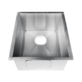 Oakland 17" x 19" 93 Degree Sharp Edge Fabricated Stainless Steel Kitchen Sink - KSH17199R