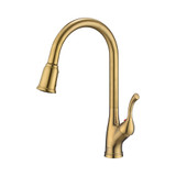 Oakland Single Handle Pull-Down Kitchen Faucet In Satin Gold- KSK1117SG