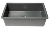 ALFI Grey Matte 32" x 19" Single Bowl Fireclay Undermount / Drop In Fireclay Kitchen Sink w Grid - ABF3219SUD-GM