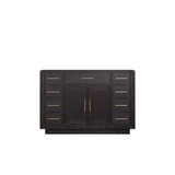 Lexora Abbey 48 inch W Black Oak Vanity Cabinet - LVA48SJ000