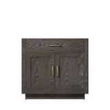 Lexora Abbey 36 inch W Brown Oak Vanity Cabinet - LVA36SK000