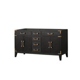 Lexora Laurel 60 inch W Black Oak Double Sink Vanity Cabinet - LVL60DJ000