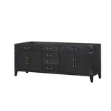 Lexora Laurel 84 inch W Black Oak Double Sink Vanity Cabinet - LVL84DJ000