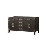 Lexora Laurel 60 inch W Brown Oak Double Sink Vanity Cabinet - LVL60DK000
