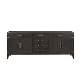 Lexora Laurel 84 inch W Brown Oak Double Sink Vanity Cabinet - LVL84DK000