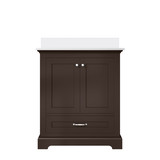 Lexora Dukes 30 in. W Espresso Vanity Cabinet and Cultured Marble Top - LVD30SG300