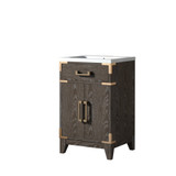 Lexora Laurel 20 inch W x 18 in D Brown Oak Vanity Cabinet and Acrylic Top - LVL20SK500