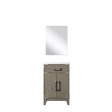 Lexora Laurel 20 inch W x 18 in D Grey Oak Vanity Cabinet Acrylic Countertop and 18 in Mirror - LVL20SR510