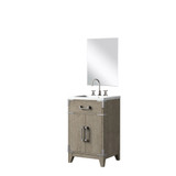 Lexora Laurel 20 inch W x 18 in D Grey Oak Vanity Cabinet Acrylic Countertop, 18 in Mirror and Faucet Set - LVL20SR511