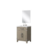 Lexora Laurel 24 inch W x 18 in D Grey Oak Vanity Cabinet Acrylic Countertop, 18 in Mirror and Faucet Set - LVL24SR511