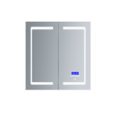Lexora Bracciano 24 in. W x 28 in. H Surface-Mount LED Mirror Medicine Cabinet with Defogger - LB2428LEDMC