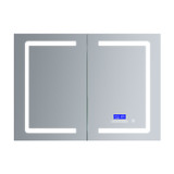 Lexora Lesina 40 in. W x 28 in. H Surface-Mount LED Mirror Medicine Cabinet with Defogger - LL4028LEDMC