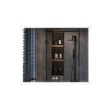 Lexora Aurorium 30 in. W x 28 in. H LED Bathroom Vanity Cabinet Mirror - LLMAU3028