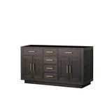 Lexora Abbey 60 inch W Brown Oak Double Sink Vanity Cabinet - LVA60DK000