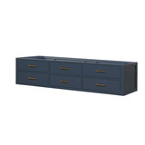 Lexora Castor 80 inch W Blue Double Sink Wall Hung Vanity Cabinet - LVC80DE000