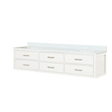 Lexora Castor 80 inch W White Double Sink Wall Hung Vanity Cabinet and White Quartz Top - LVC80DA200