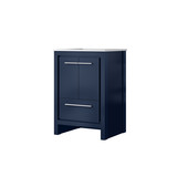 Lexora Lafarre 24 inch W x 20 in D Navy Blue Bath Vanity Cabinet and Cultured Marble Top - LVLF24SNB300