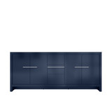 Lexora Lafarre 80 inch W x 20 in D Navy Blue Double Sink Vanity Cabinet and Cultured Marble Top - LVLF80DNB300