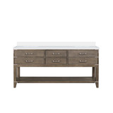 Lexora Norwalk 72 inch W Grey Oak Double Sink Vanity Cabinet and Cultured Marble Top - LVN72DR300
