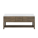 Lexora Norwalk 80 inch W Grey Oak Double Sink Vanity Cabinet and White Quartz Top - LVN80DR200