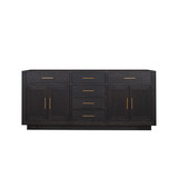 Lexora Abbey 72 inch W Black Oak Double Sink Vanity Cabinet - LVA72DJ000