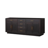Lexora Abbey 80 inch W Black Oak Double Sink Vanity Cabinet - LVA80DJ000