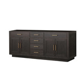 Lexora Abbey 80 inch W Brown Oak Double Sink Vanity Cabinet - LVA80DK000