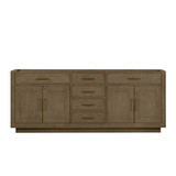 Lexora Abbey 84 inch W Grey Oak Double Sink Vanity Cabinet - LVA84DR000